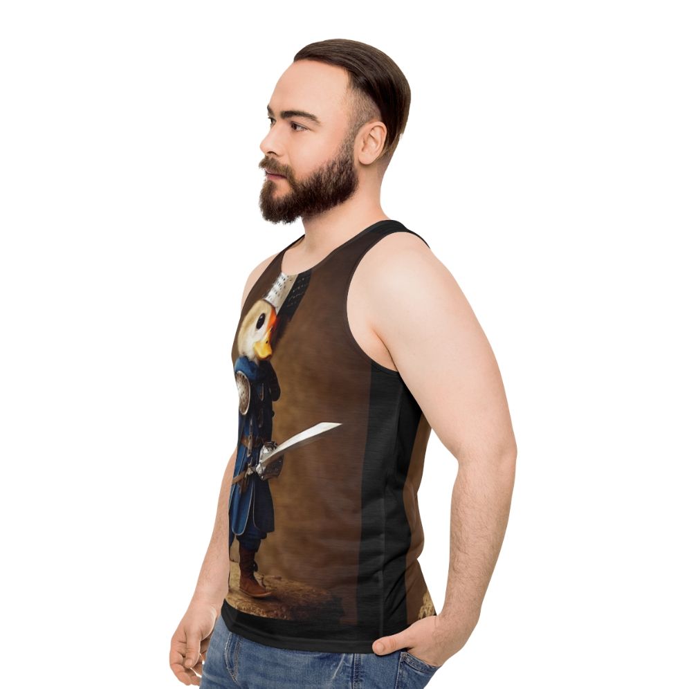 Unisex Graphic Duck Design Tank Top - men side