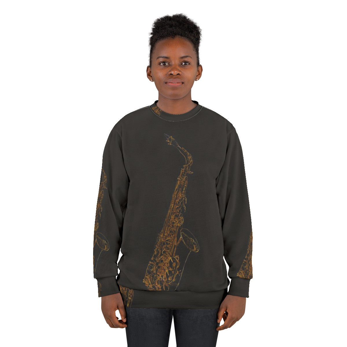 Saxophone Jazz Blues Art Design Sweatshirt - women