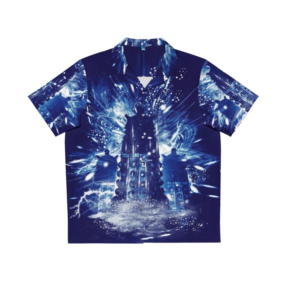 Exterminate Storm Hawaiian Shirt with The Doctor Inspired Sci-Fi Design