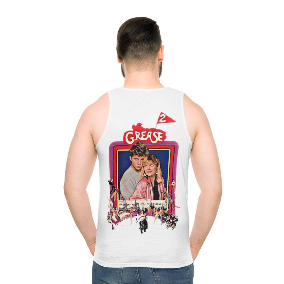 Grease 2 retro 80s unisex tank top - men back