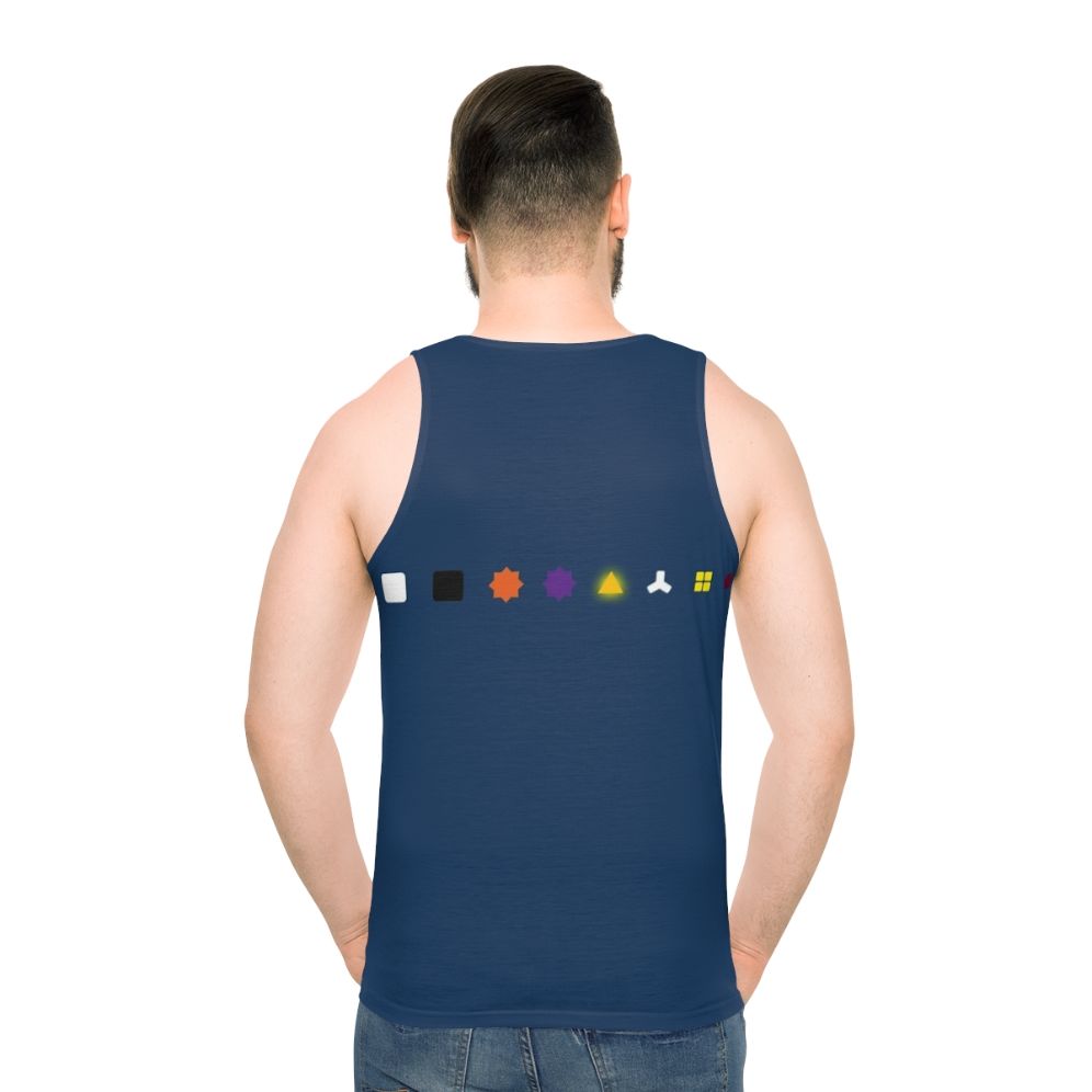 The Witness Puzzle Design Unisex Tank Top - men back