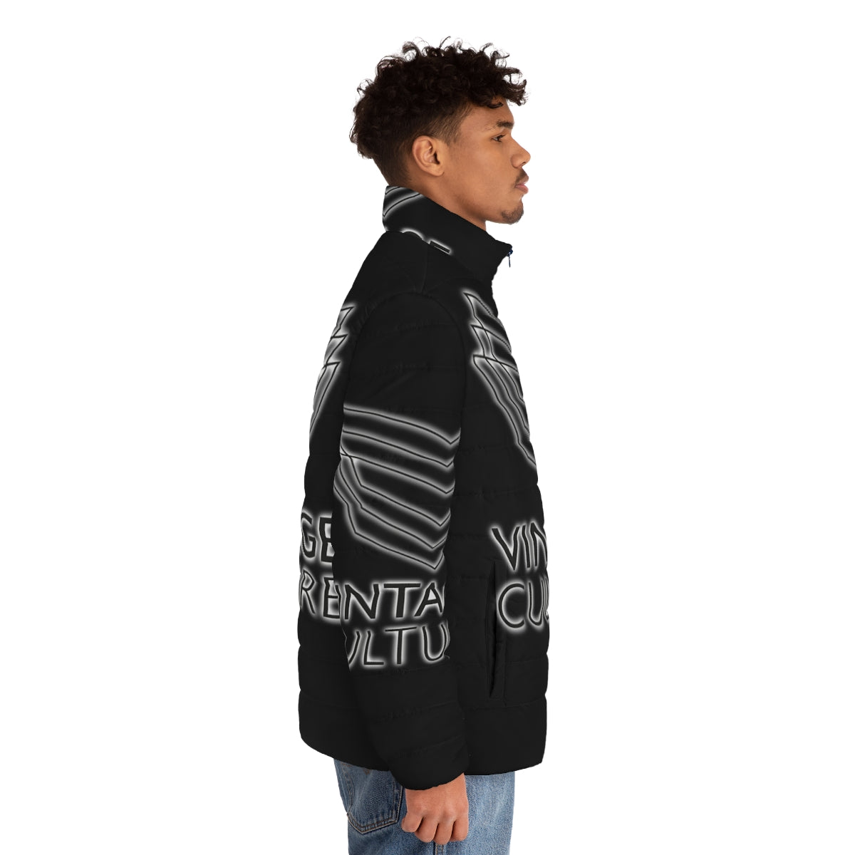 Vintage Culture Puffer Jacket - Stylish and practical apparel for music fans and festival-goers - men side right