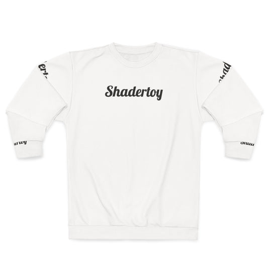 Vector graphics shadertoy sweatshirt with geometric design