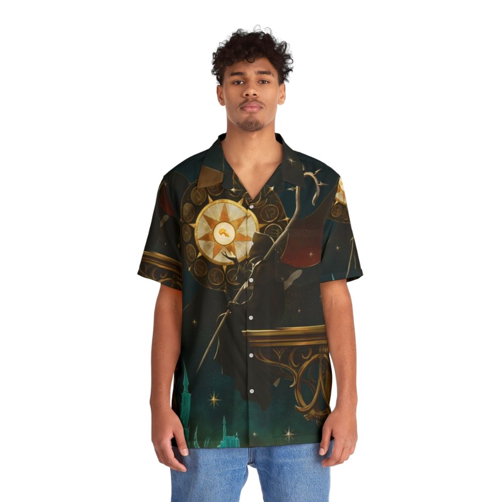 Azem Hawaiian Shirt with sun and zodiac motif - People Front