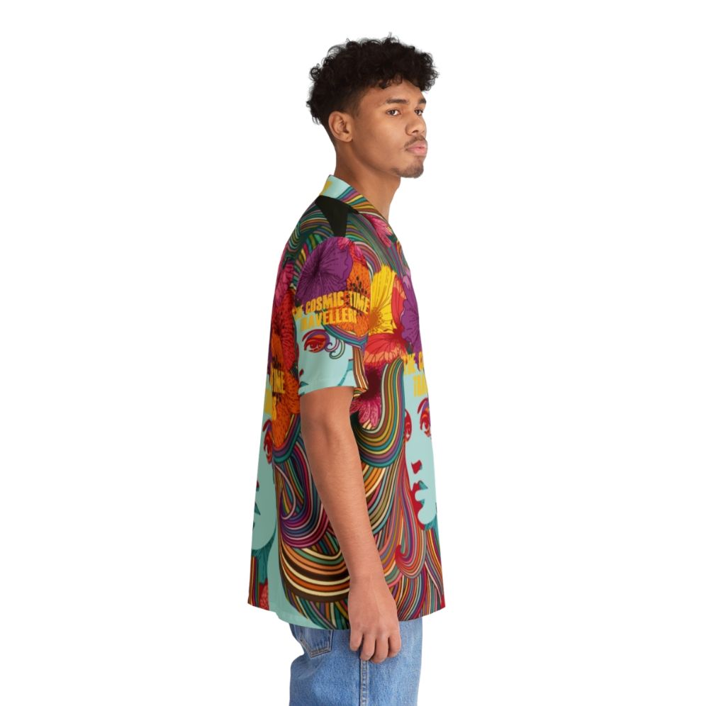 Cosmic Time Travellers Hawaiian Shirt featuring celestial patterns - People Pight