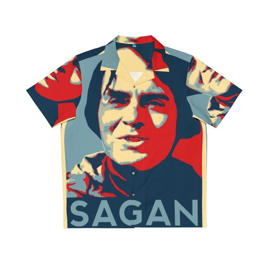 Carl Sagan Hawaiian Shirt featuring Cosmic Imagery