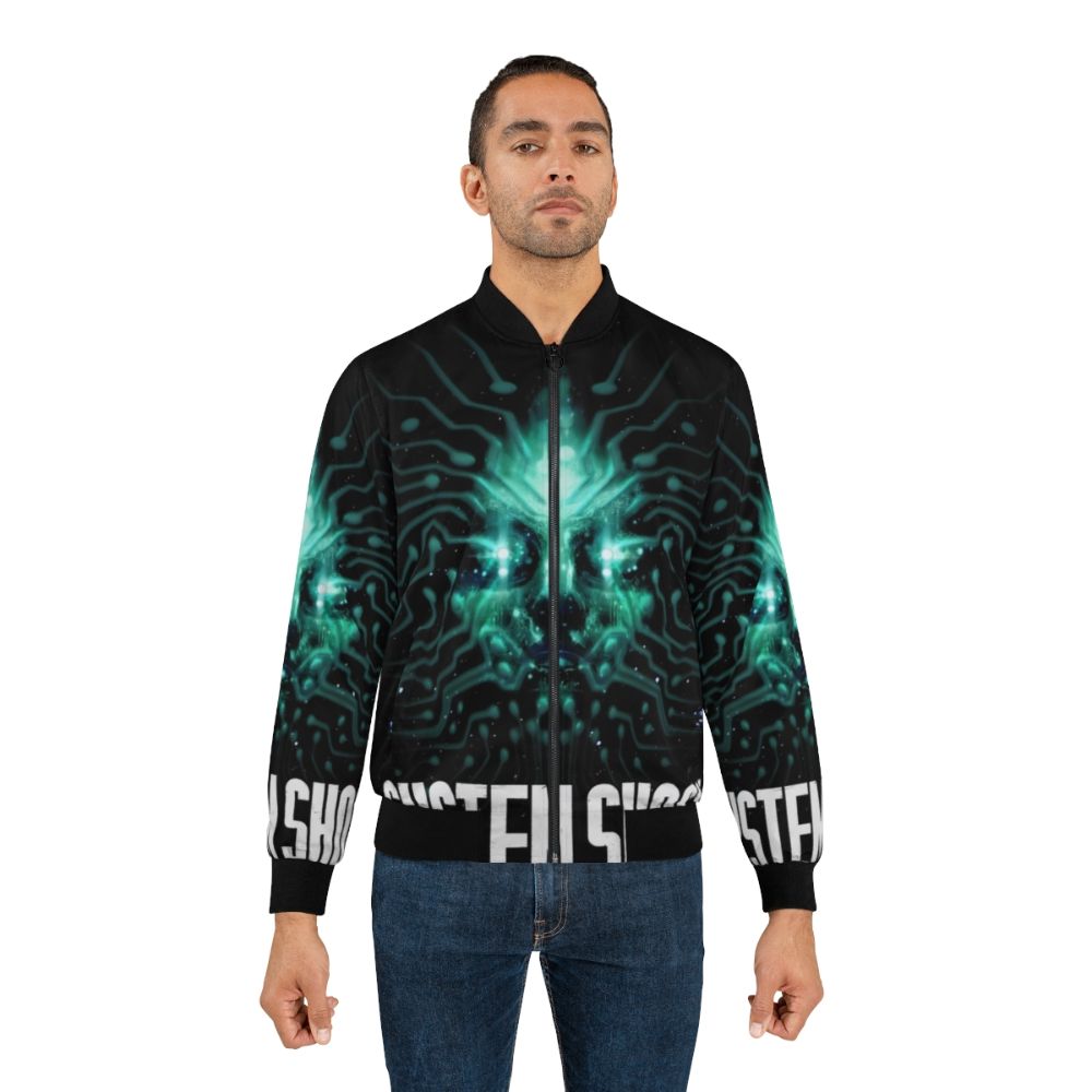 System Shock Bomber Jacket with Iconic Video Game Logo - Lifestyle