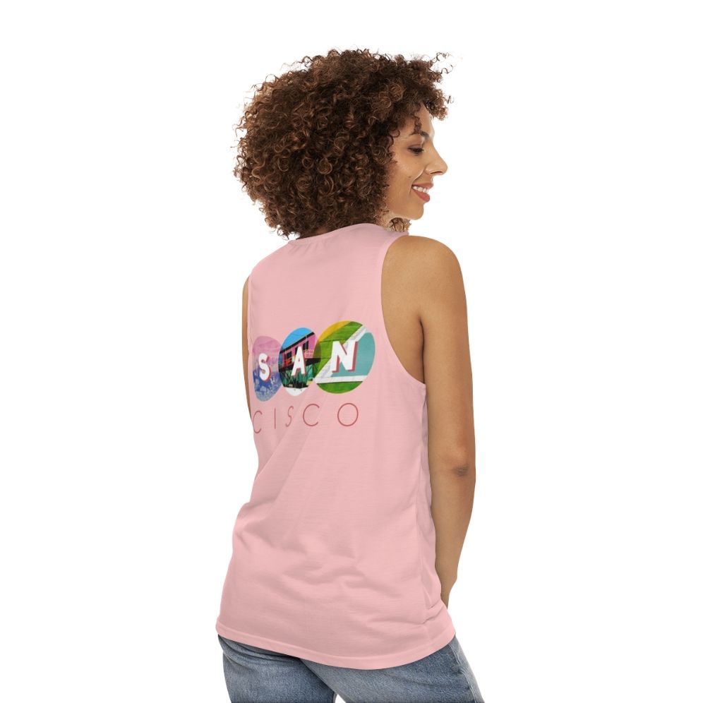 San Cisco Indie Music Unisex Tank Top - women back