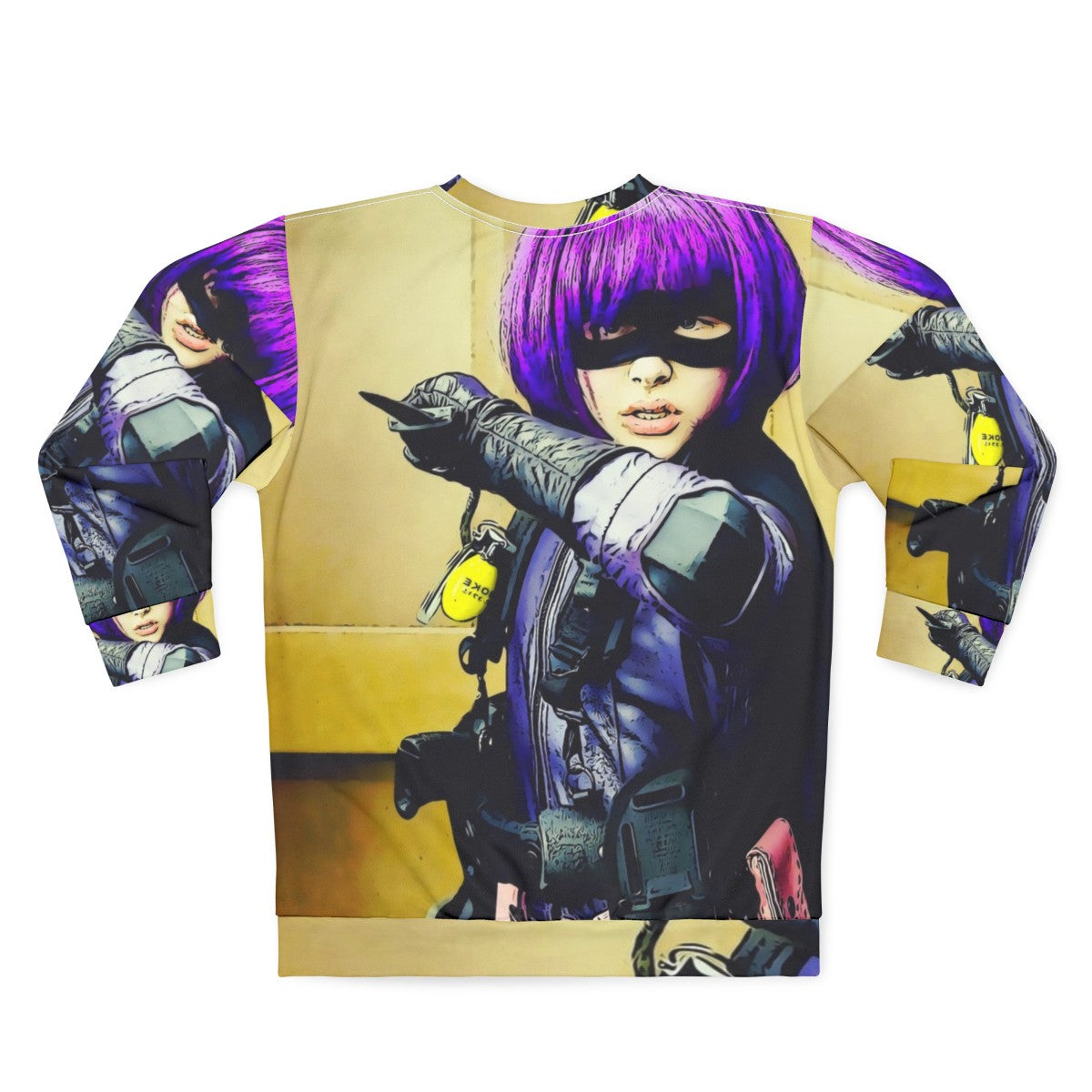 Hitgirl 2 superhero comic book character sweatshirt - Back