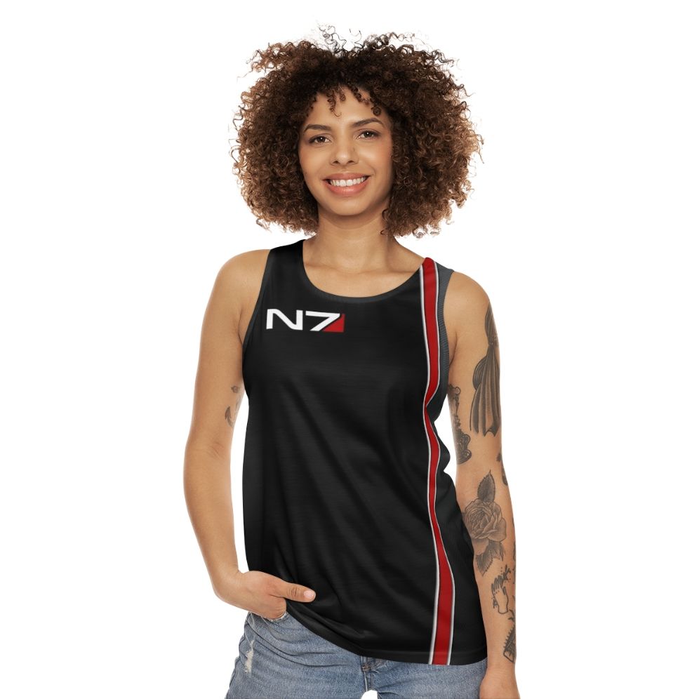 N7 Mass Effect Emblem Unisex Tank Top - women