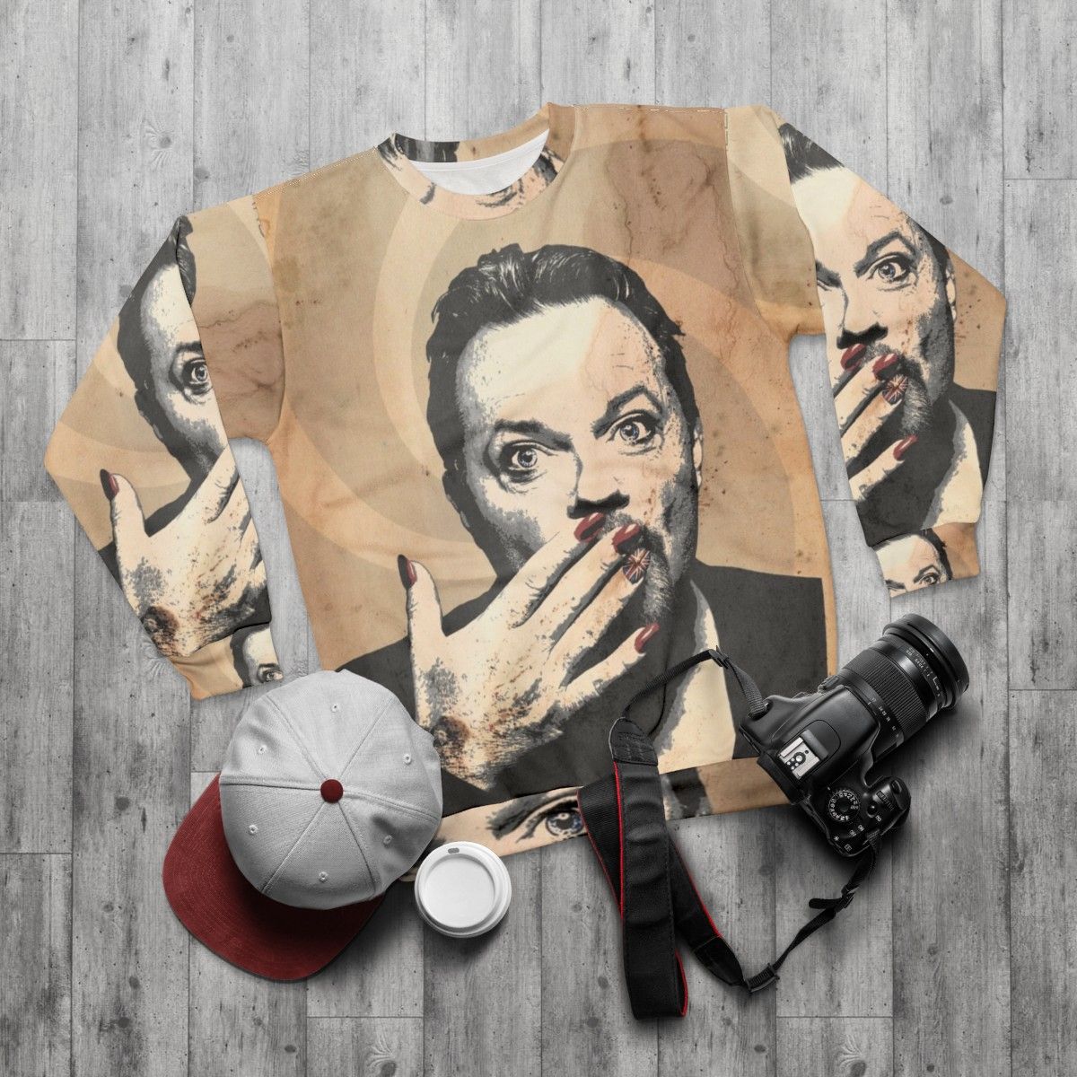 Eddie Izzard Vintage Sweatshirt for Comedy Fans - flat lay