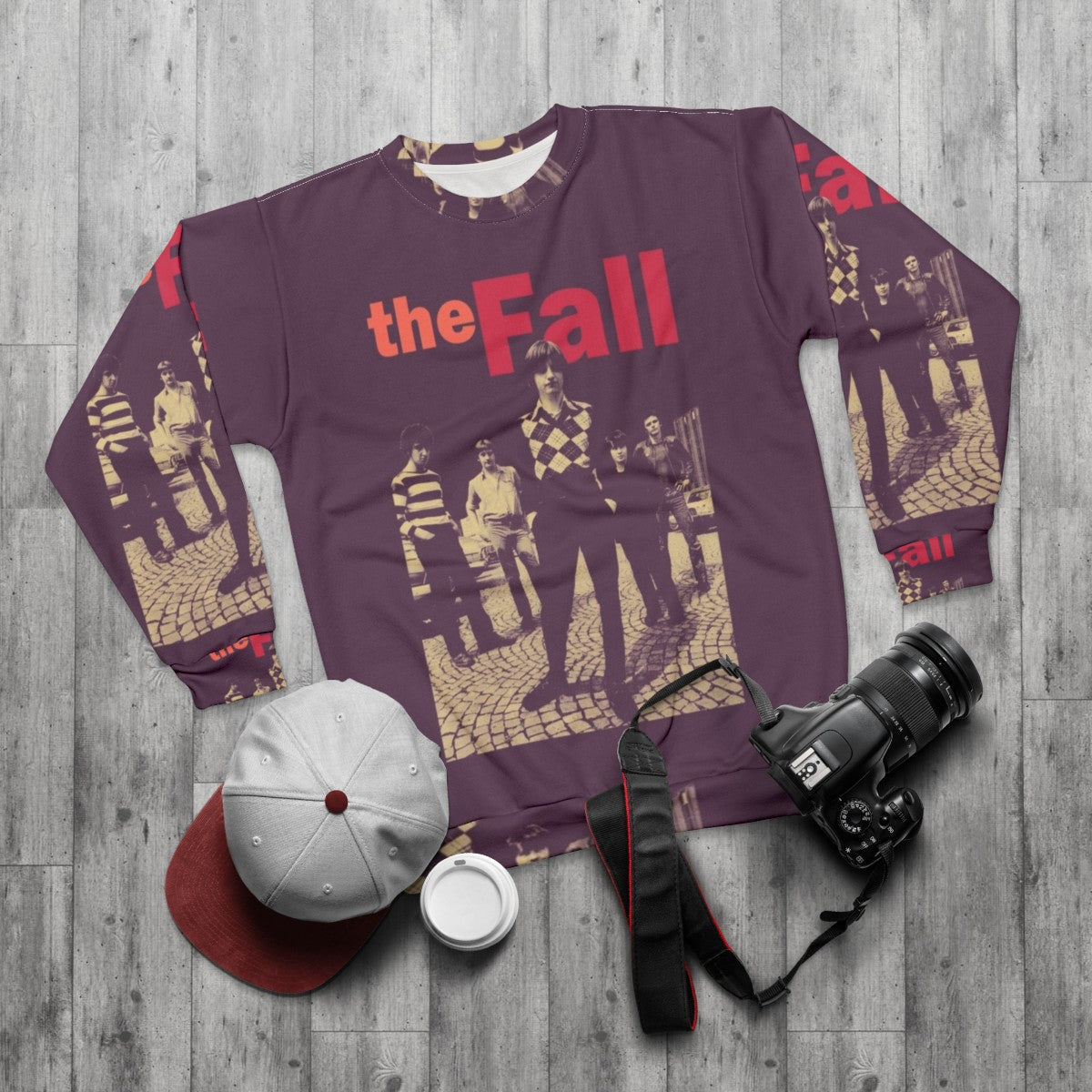 The Fall post-punk band sweatshirt - flat lay