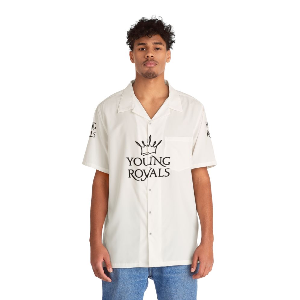 Young Royals Crown Hawaiian Shirt - People Front