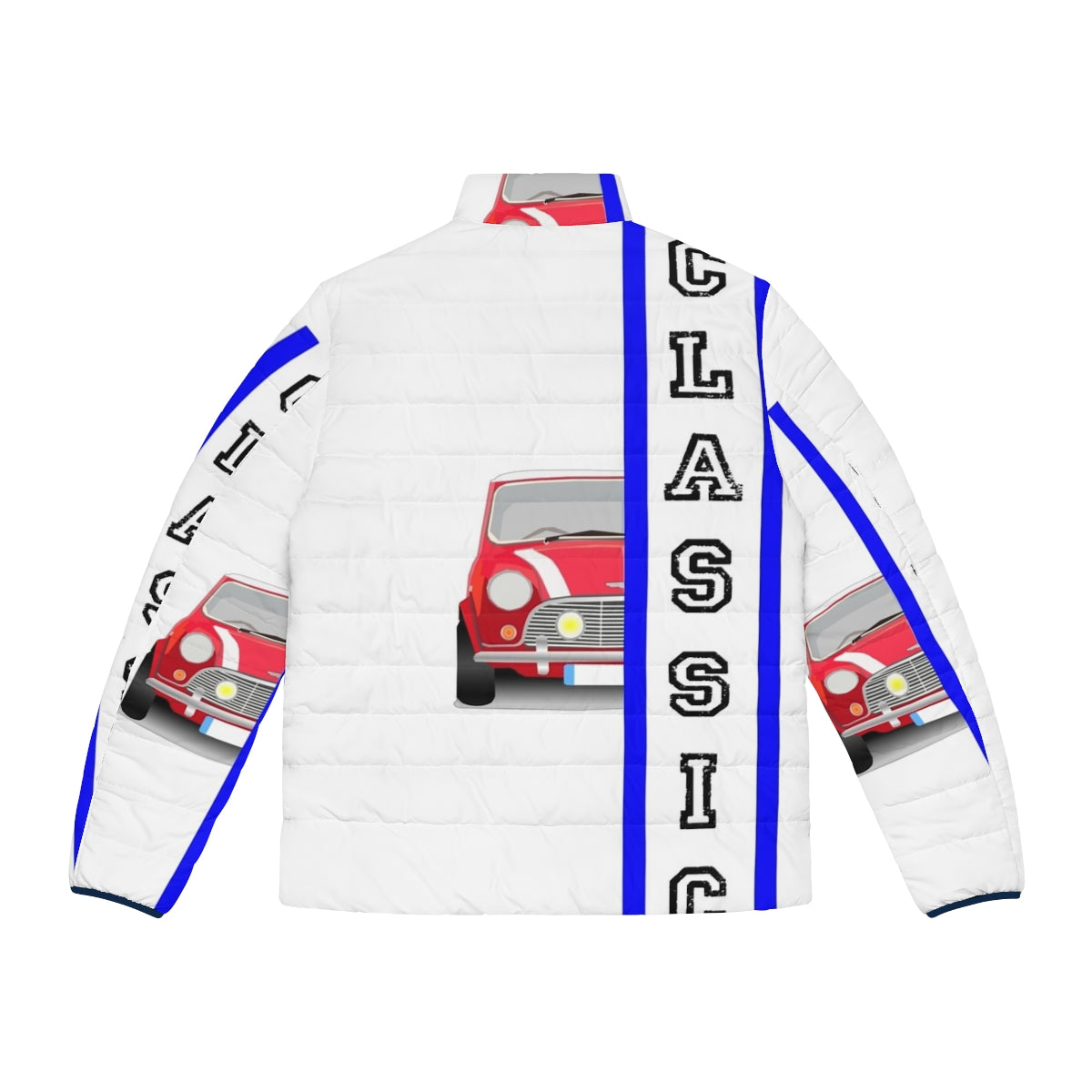 Classic Mini Cooper Puffer Jacket with Retro Design - Back