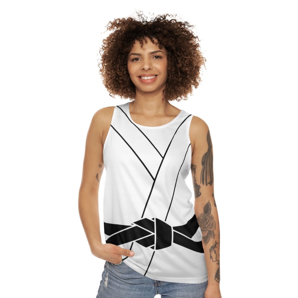 Unisex black belt martial arts tank top - women