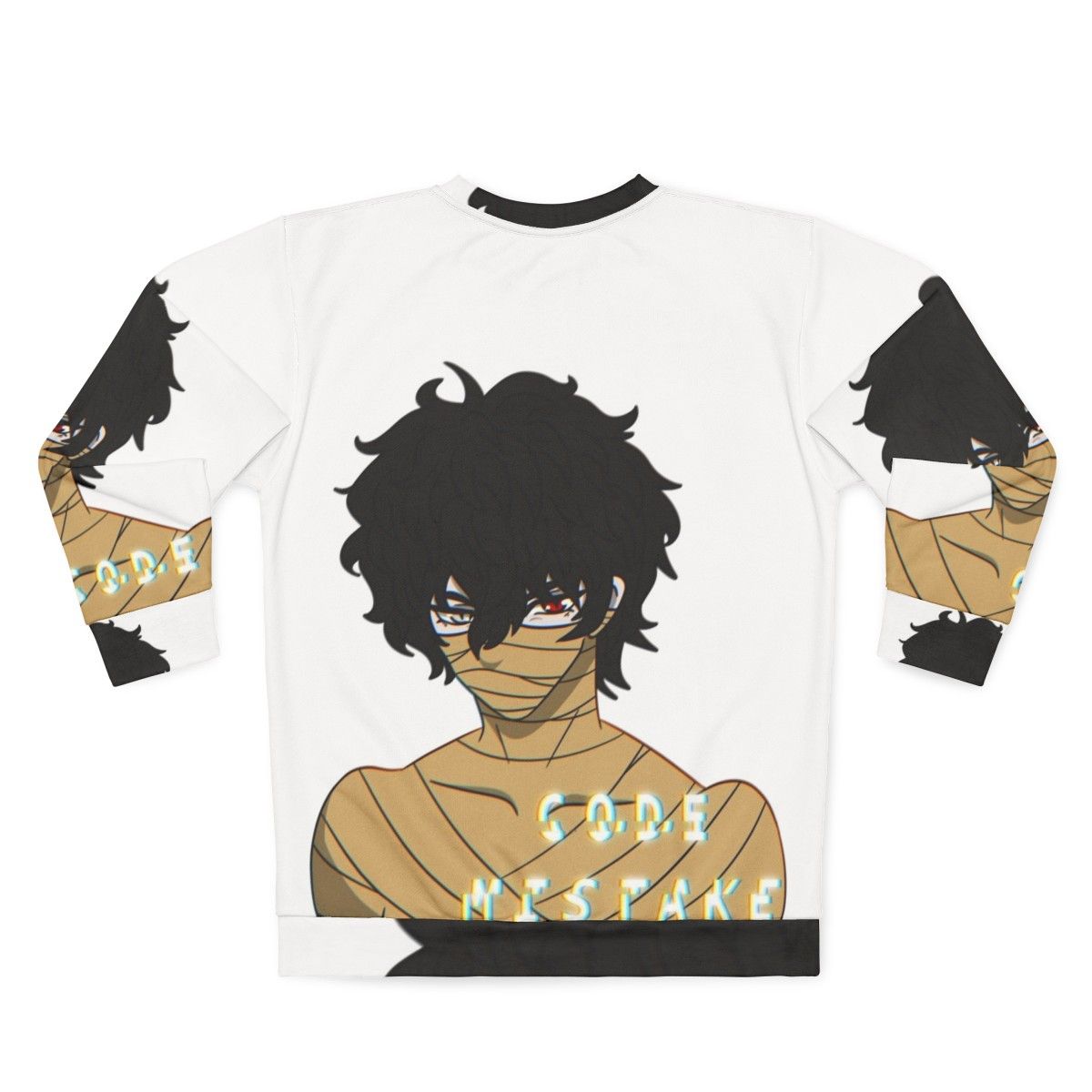 Corpse Code Mistake Sweatshirt with Anime Peeker Design - Back