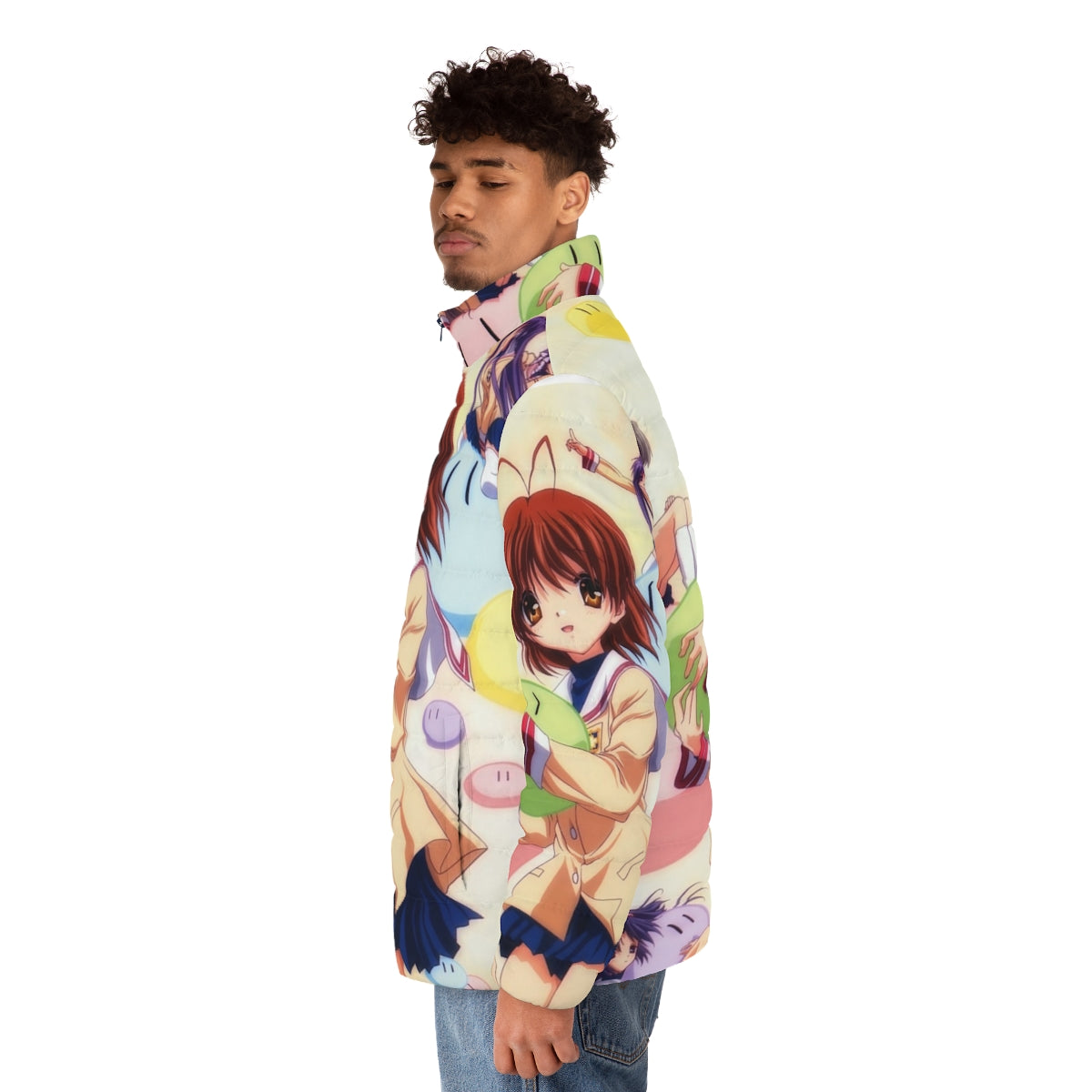 Clannad Anime Nagisa Furukawa Puffer Jacket - men side left