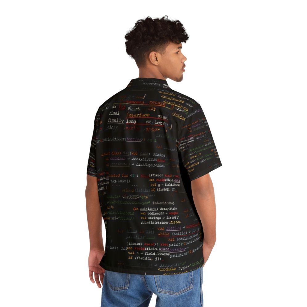 Code4 Hawaiian Shirt for Programmers and Developers - People Back