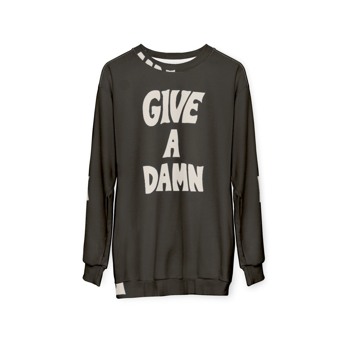 Alex Turner Inspired "Give A Damn" Graphic Sweatshirt - hanging