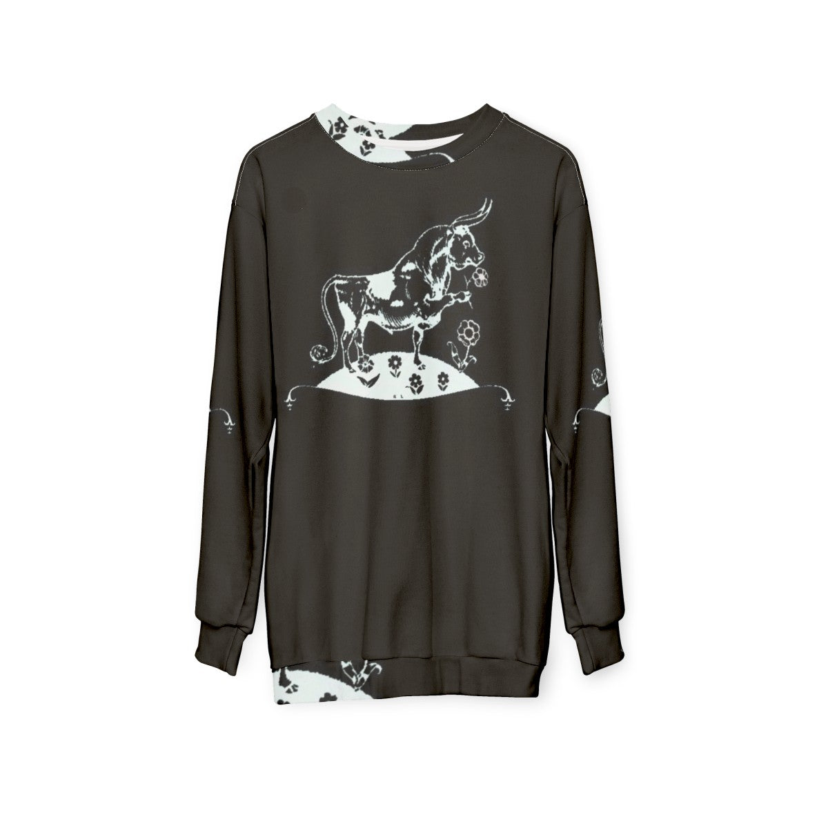 Elliott Smith Inspired Ferdinand The Bull White Sweatshirt - hanging