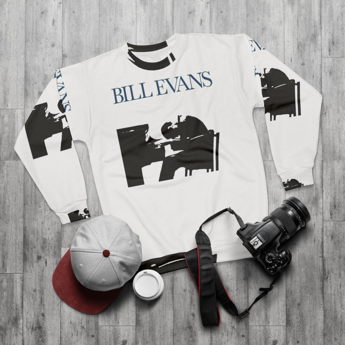 Bill Evans Jazz Musician Sweatshirt - flat lay