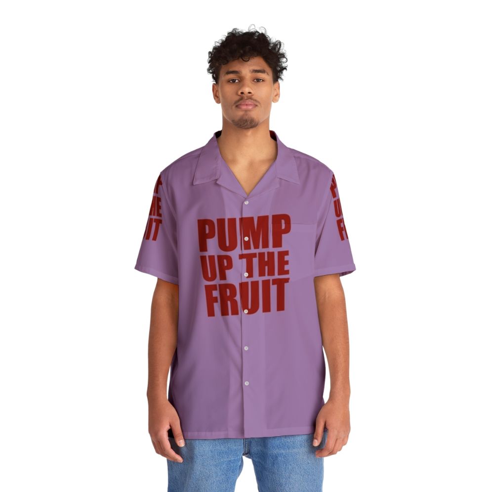 Icarly Penny Tee with Tropical Fruit Print Hawaiian Shirt - People Front