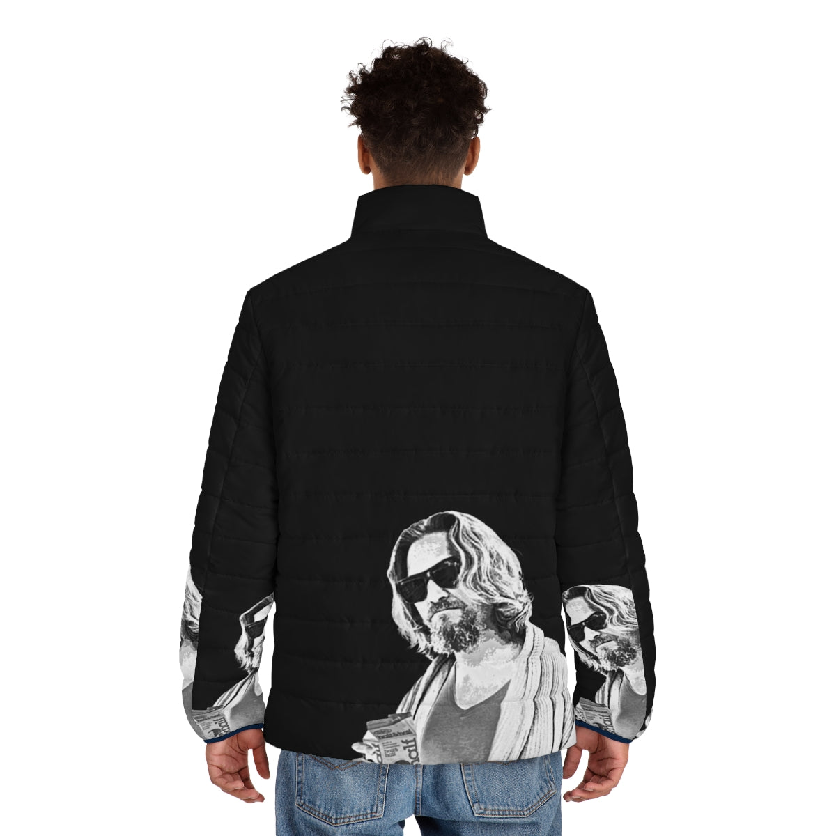 The Big Lebowski The Dude Puffer Jacket 2 with focus keyword "the big lebowski" - men back