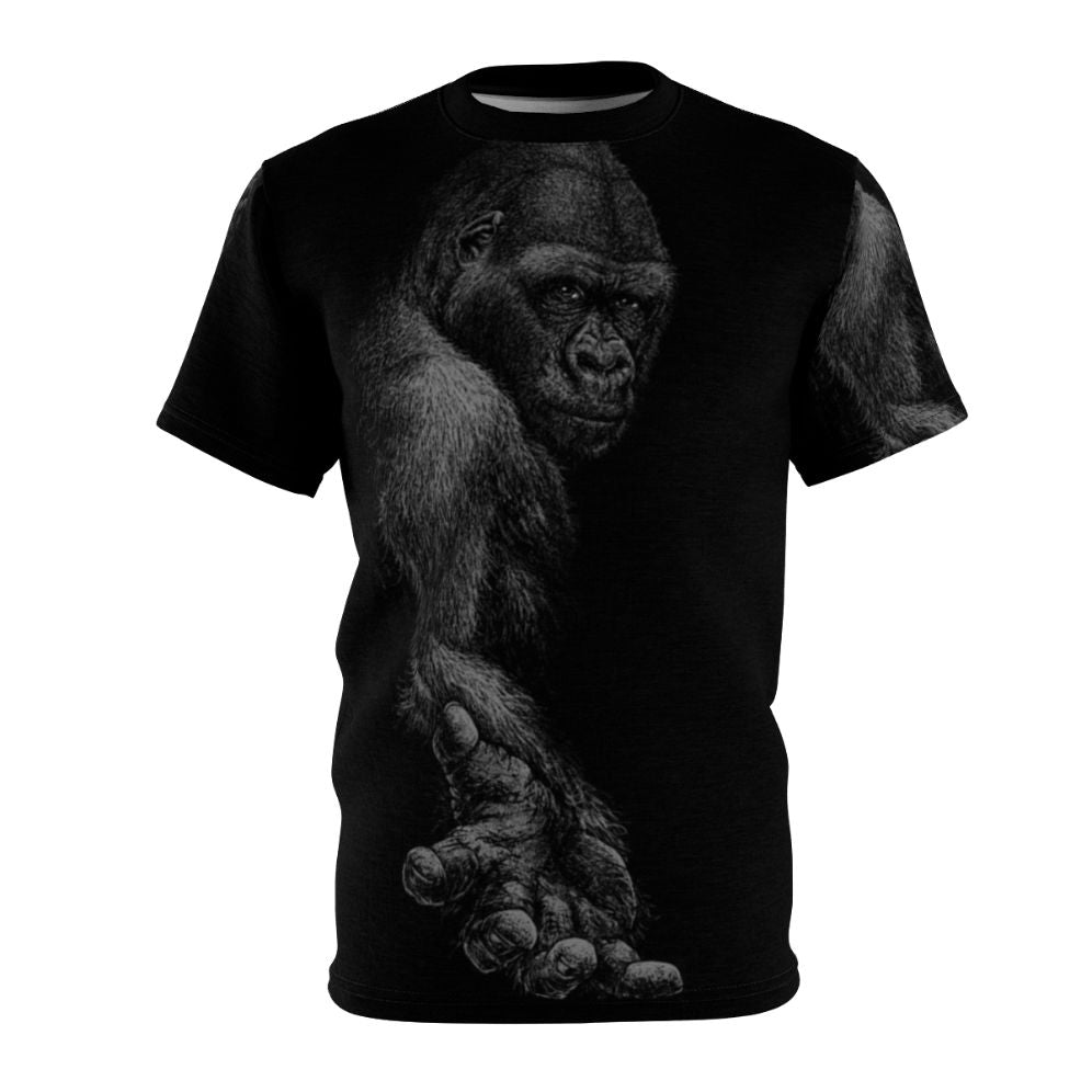 Illustration of a great ape on a high-quality t-shirt