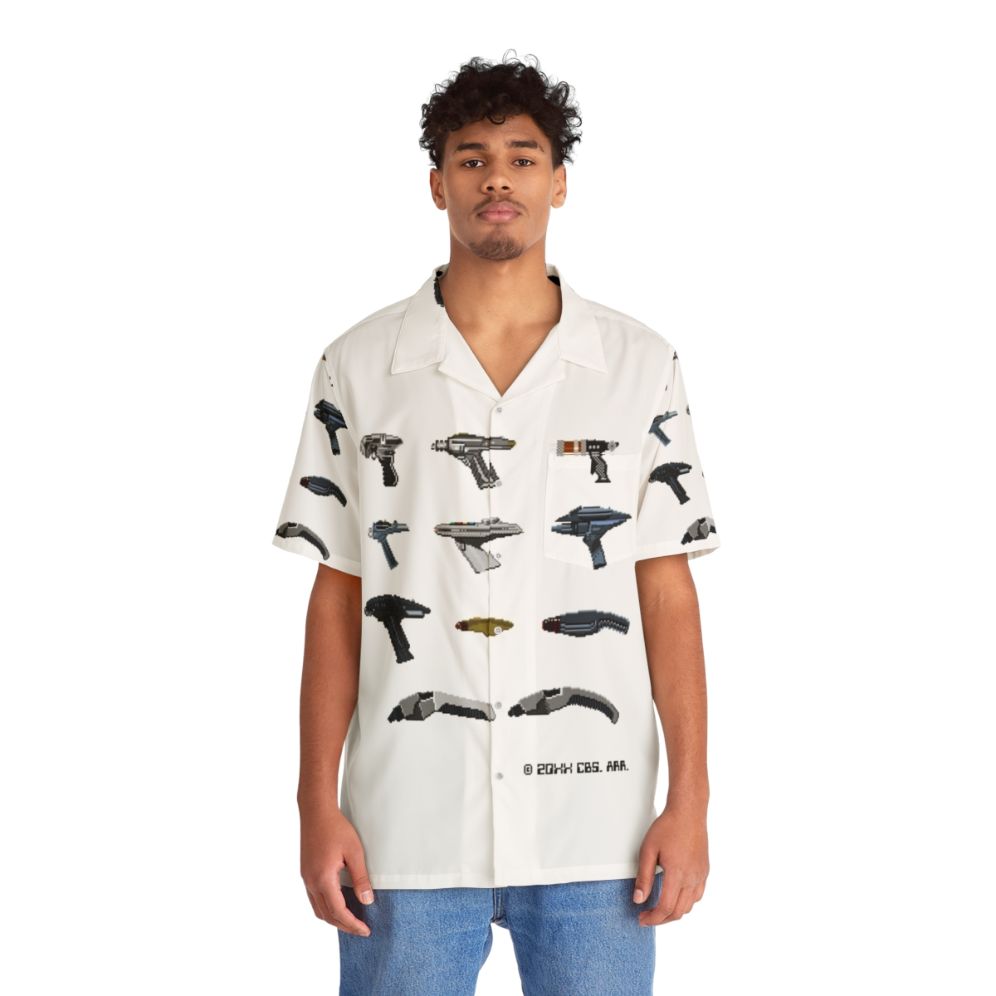 Pixel Art Star Trek Hawaiian Shirt - People Front