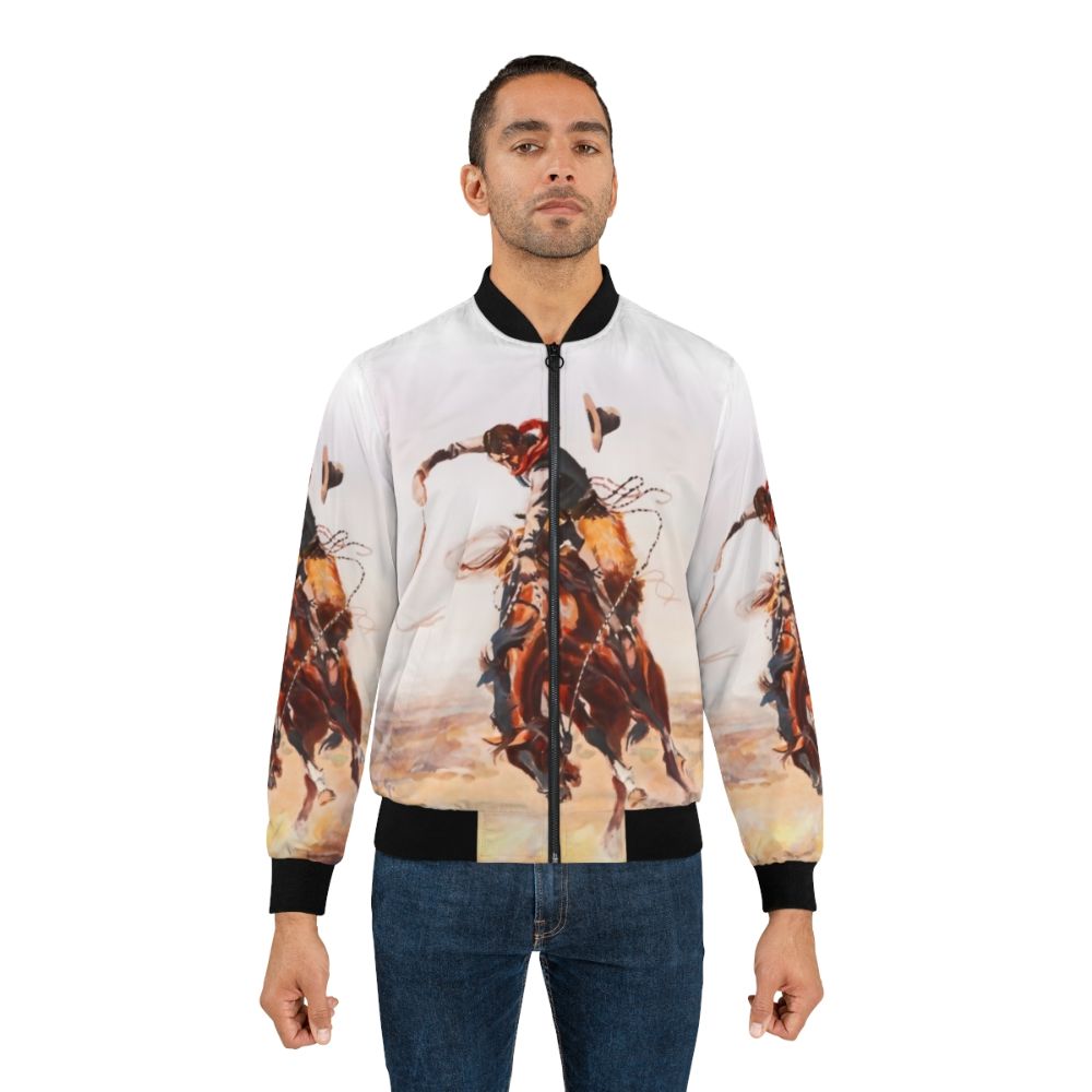 Vintage Wild West Series Bad Horse Bomber Jacket - Lifestyle