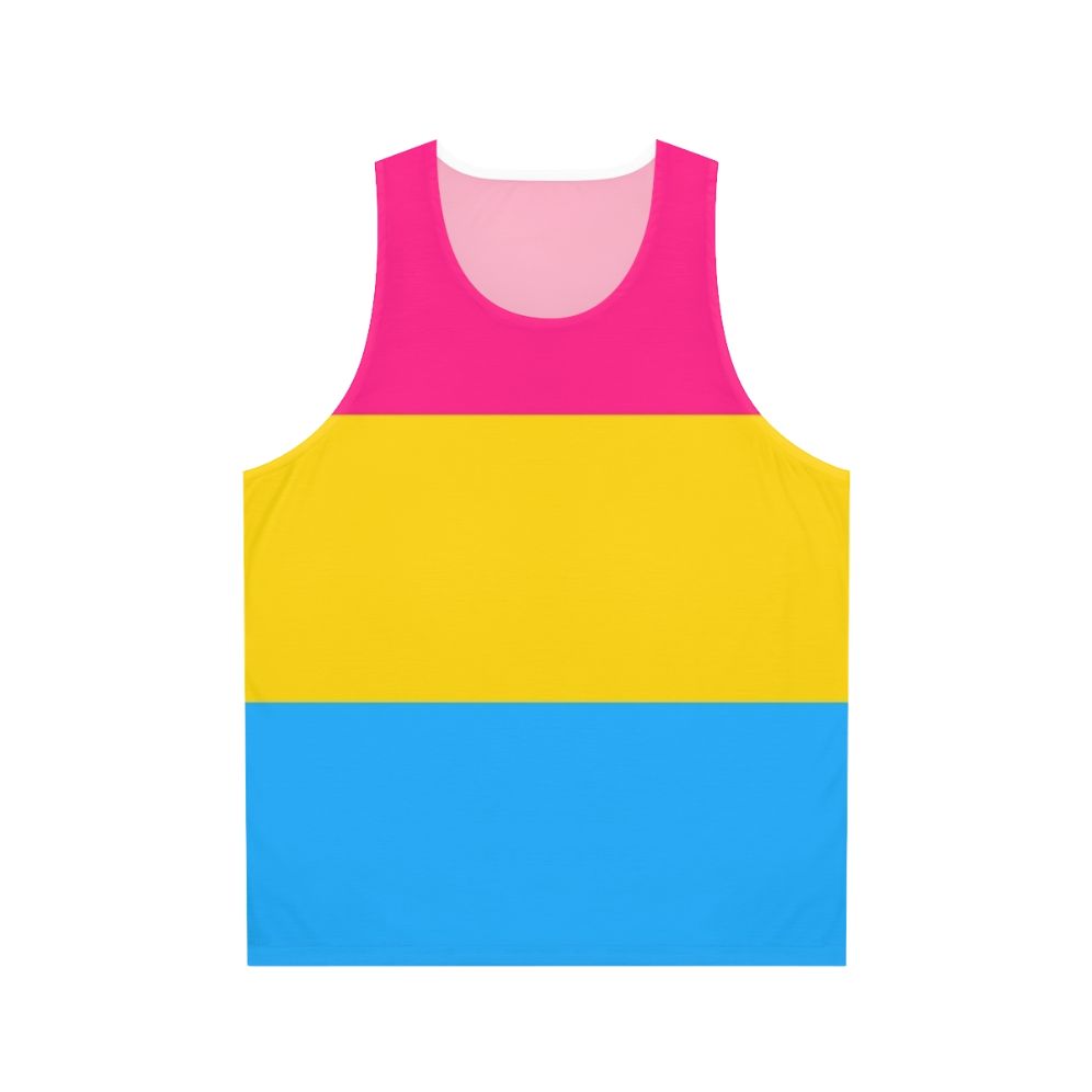 Tri-color Pride Unisex Tank Top with LGBTQ+ and Bisexual Flag Design