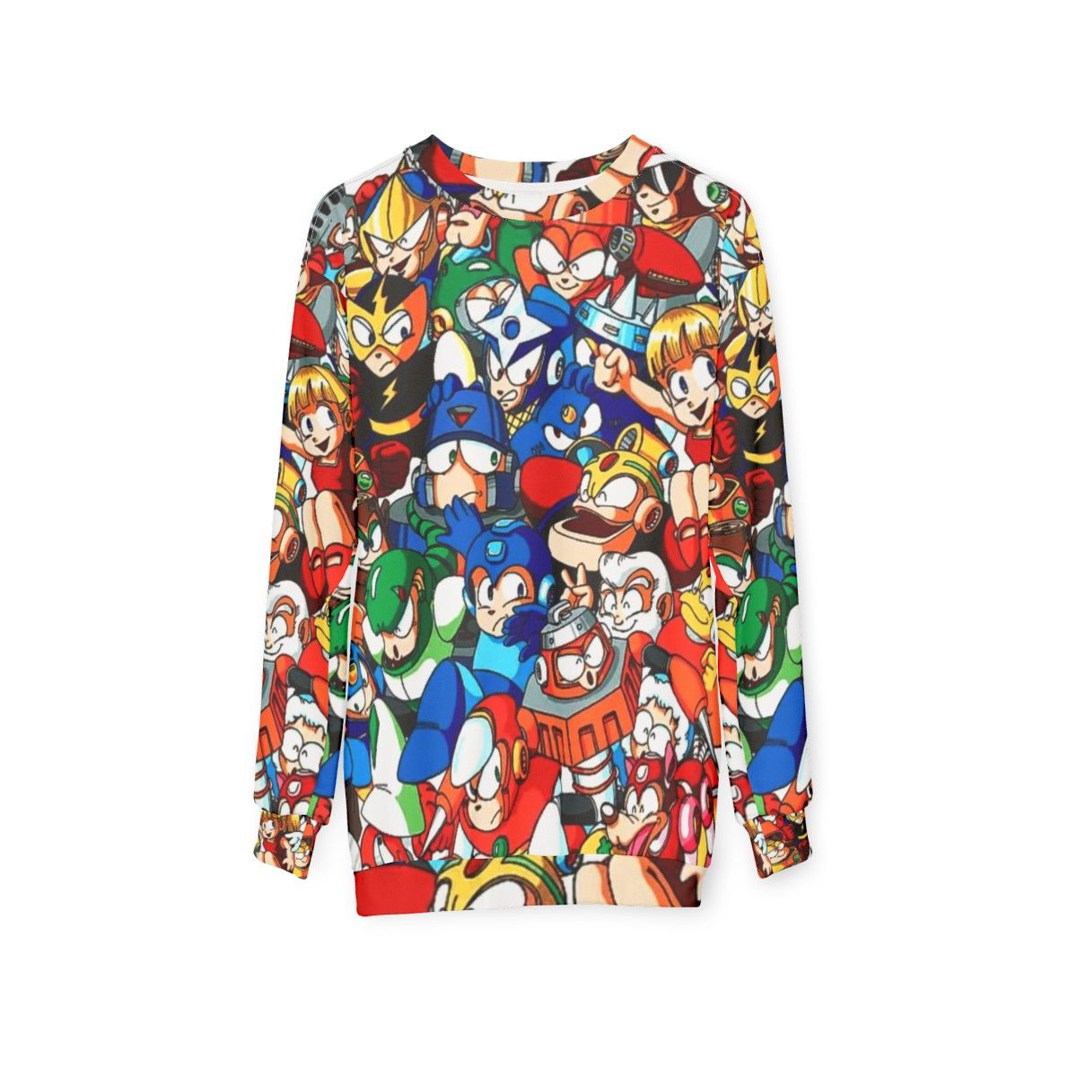 Mega Man Robot Masters Retro Gaming Sweatshirt - hanging