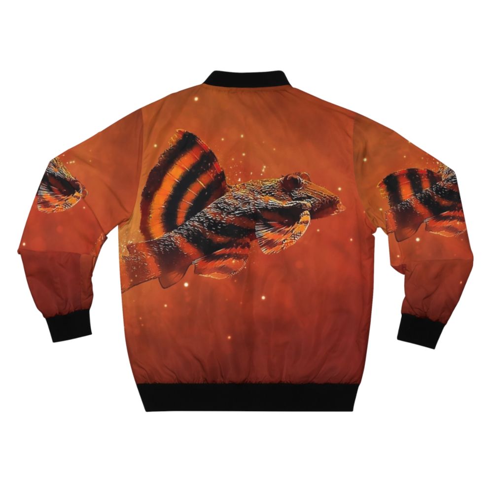 L397 Tiger Pleco Bomber Jacket - Aquarium Catfish Style - Back