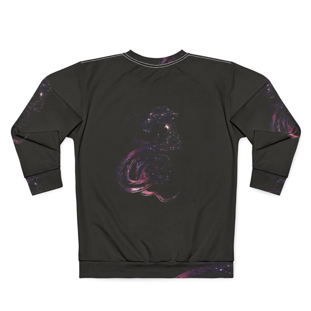 Cosmic dragon sweatshirt featuring a mythological creature design - Back