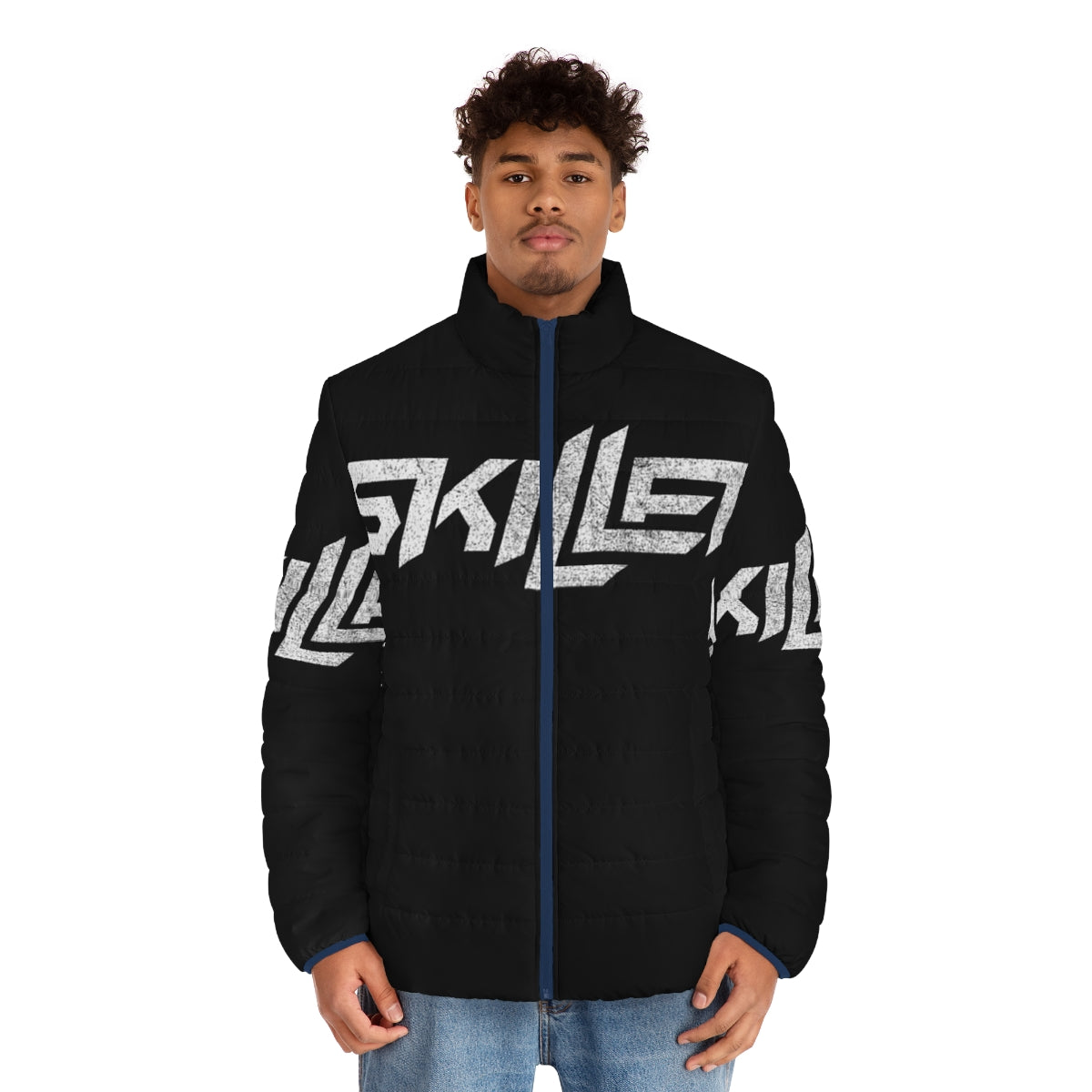 Rise Puffer Jacket featuring the Skillet band logo - men front