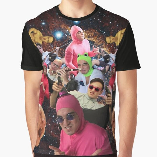 Filthy Frank graphic t-shirt featuring a galaxy and meme design from YouTube