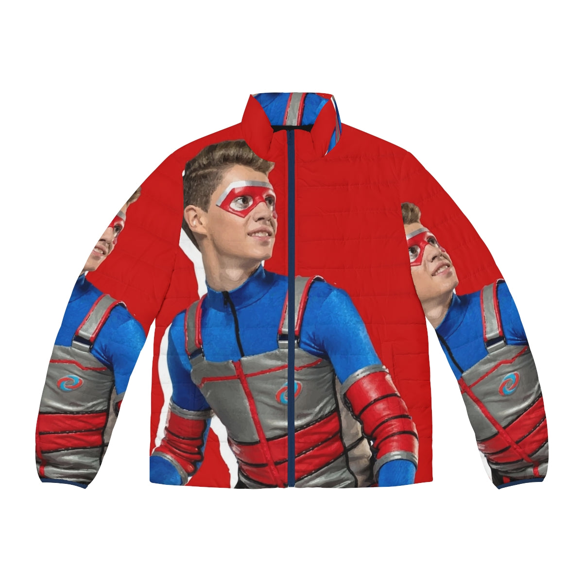 Kid Danger Red Puffer Jacket with Nickelodeon Superhero Design