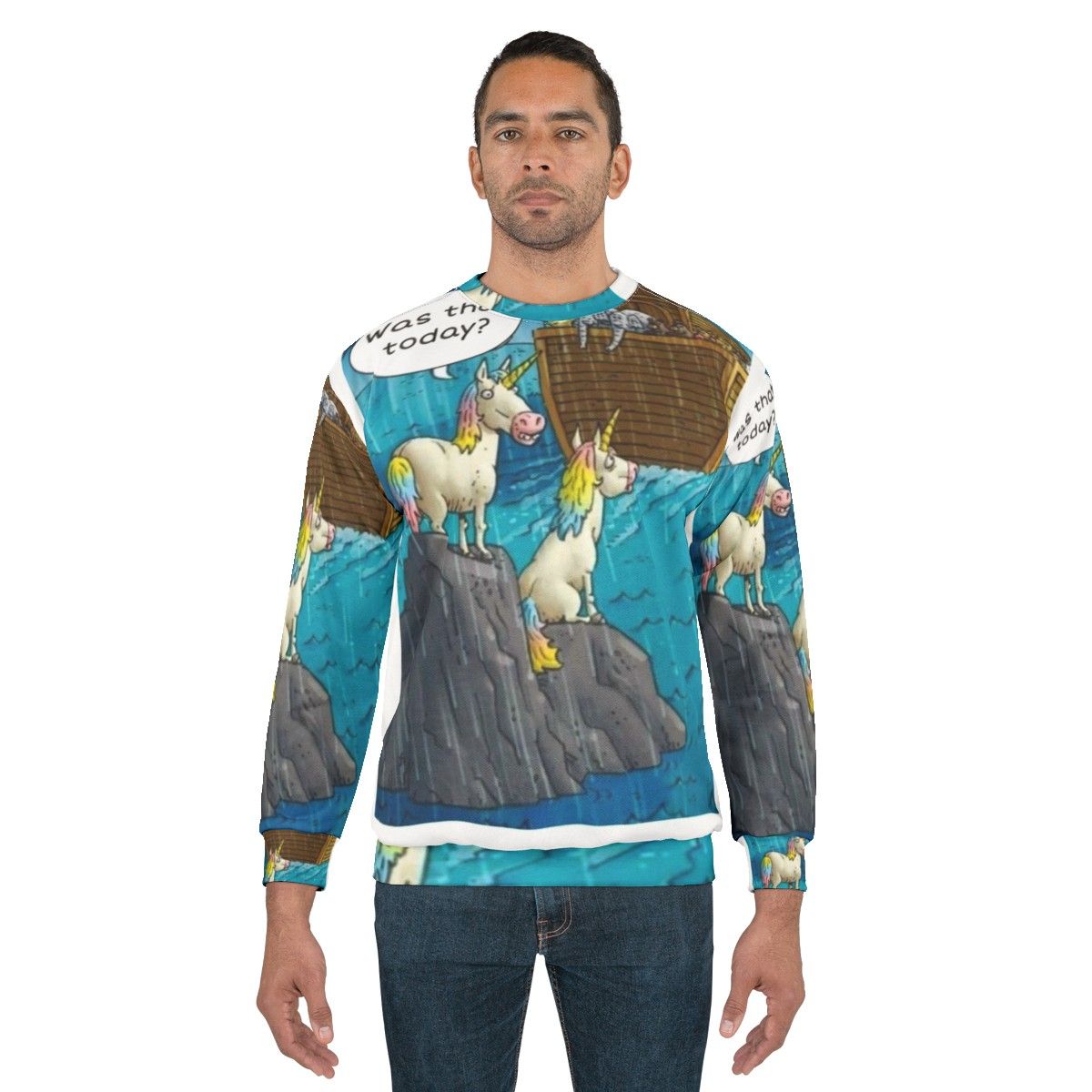 Noah's Ark Unicorn Christian Sweatshirt - men