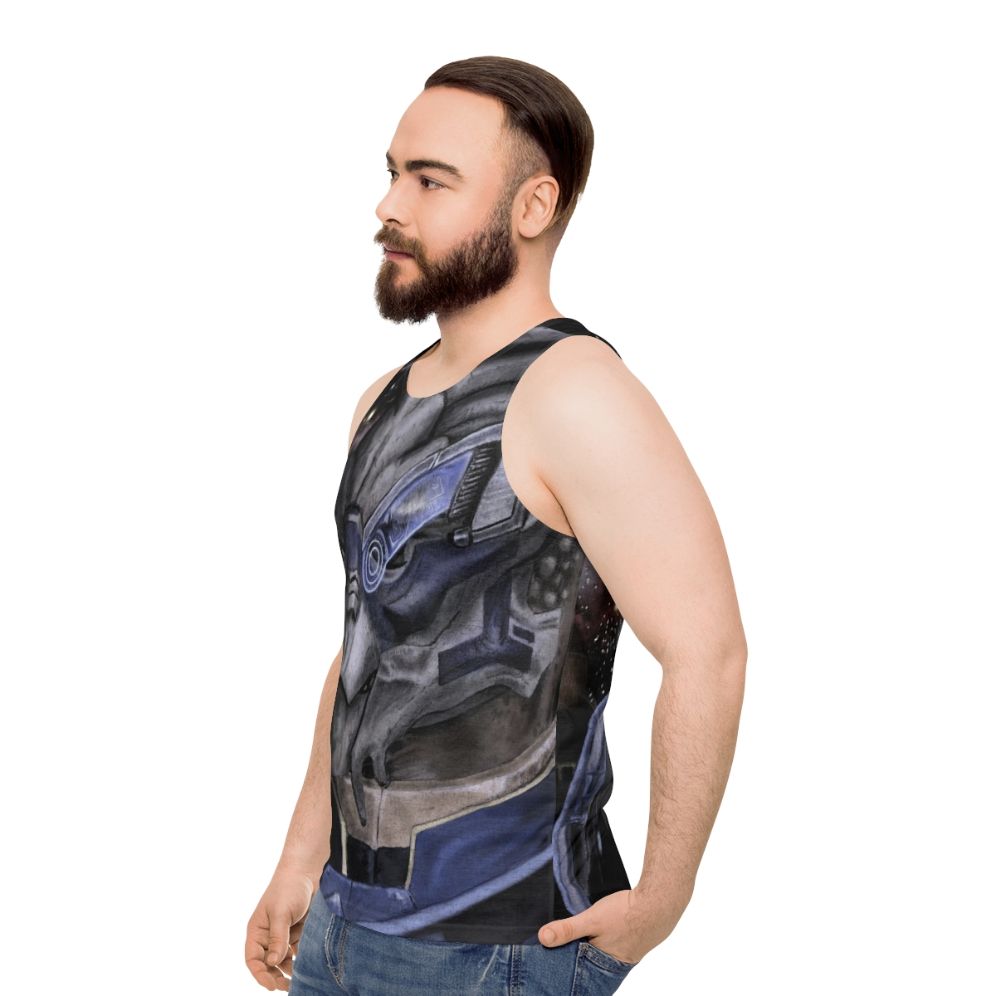 Garrus Vakarian and Thane Krios Mass Effect Unisex Tank Top - men side