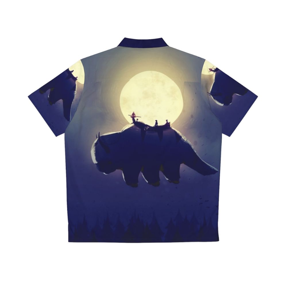 Avatar The Last Airbender Night Version Hawaiian Shirt featuring Appa and Aang - Back