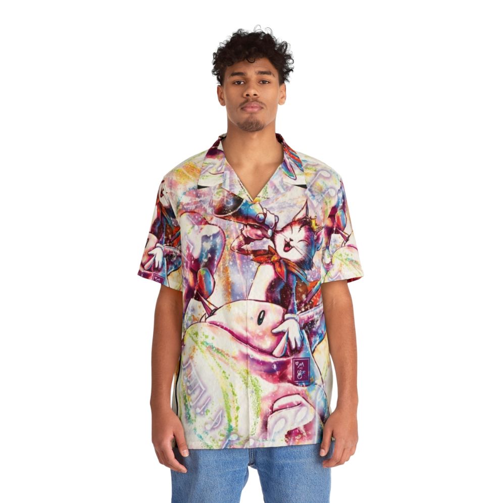 Cait Sith Watercolor Hawaiian Shirt - People Front