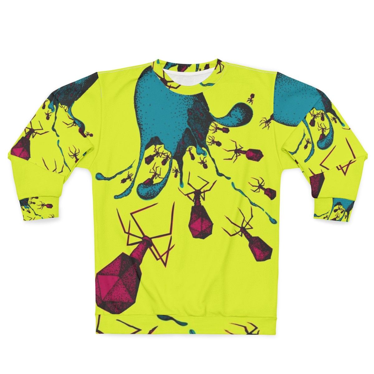 Lysis in Colour Sweatshirt - Vibrant design depicting bacteriophage lysis