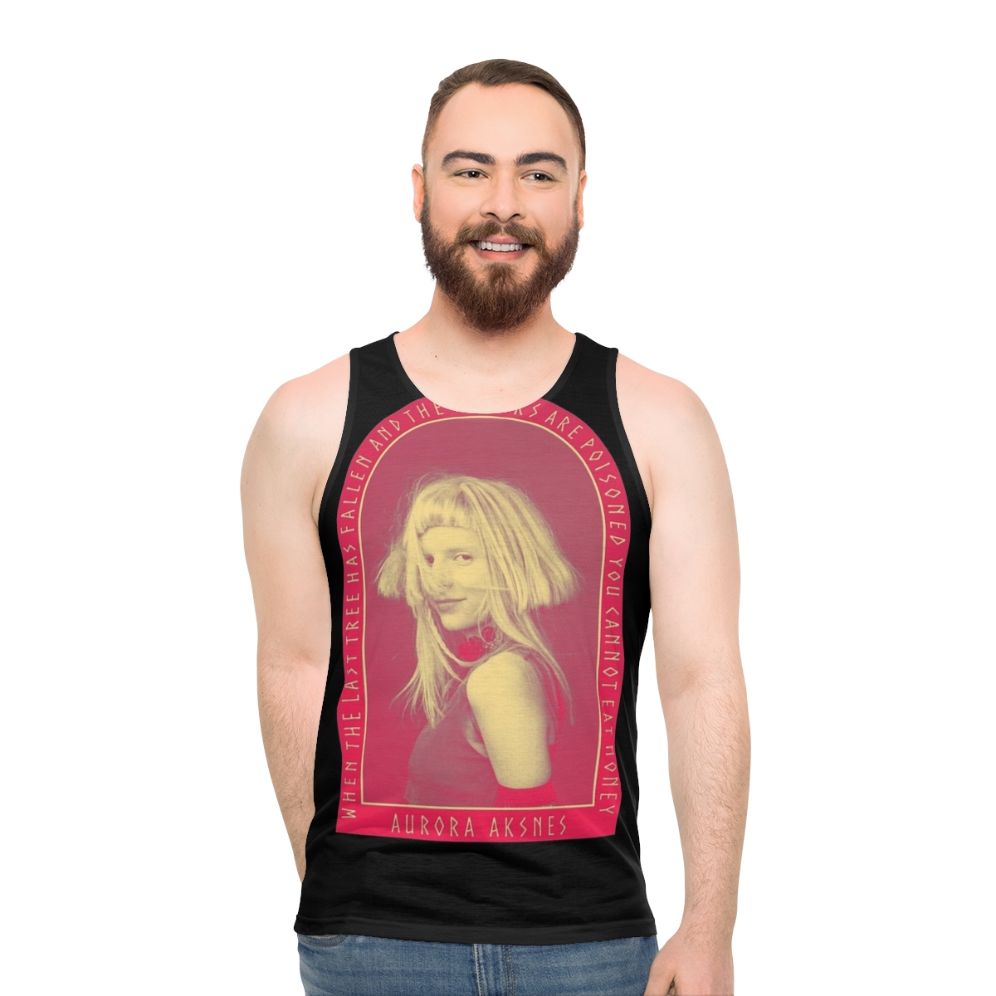 Unisex tank top with Aurora Aksnes' logo and artwork - men