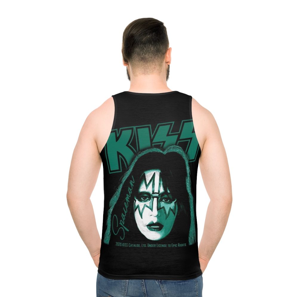 Spaceman Kiss Rock Band Unisex Tank Top - men back