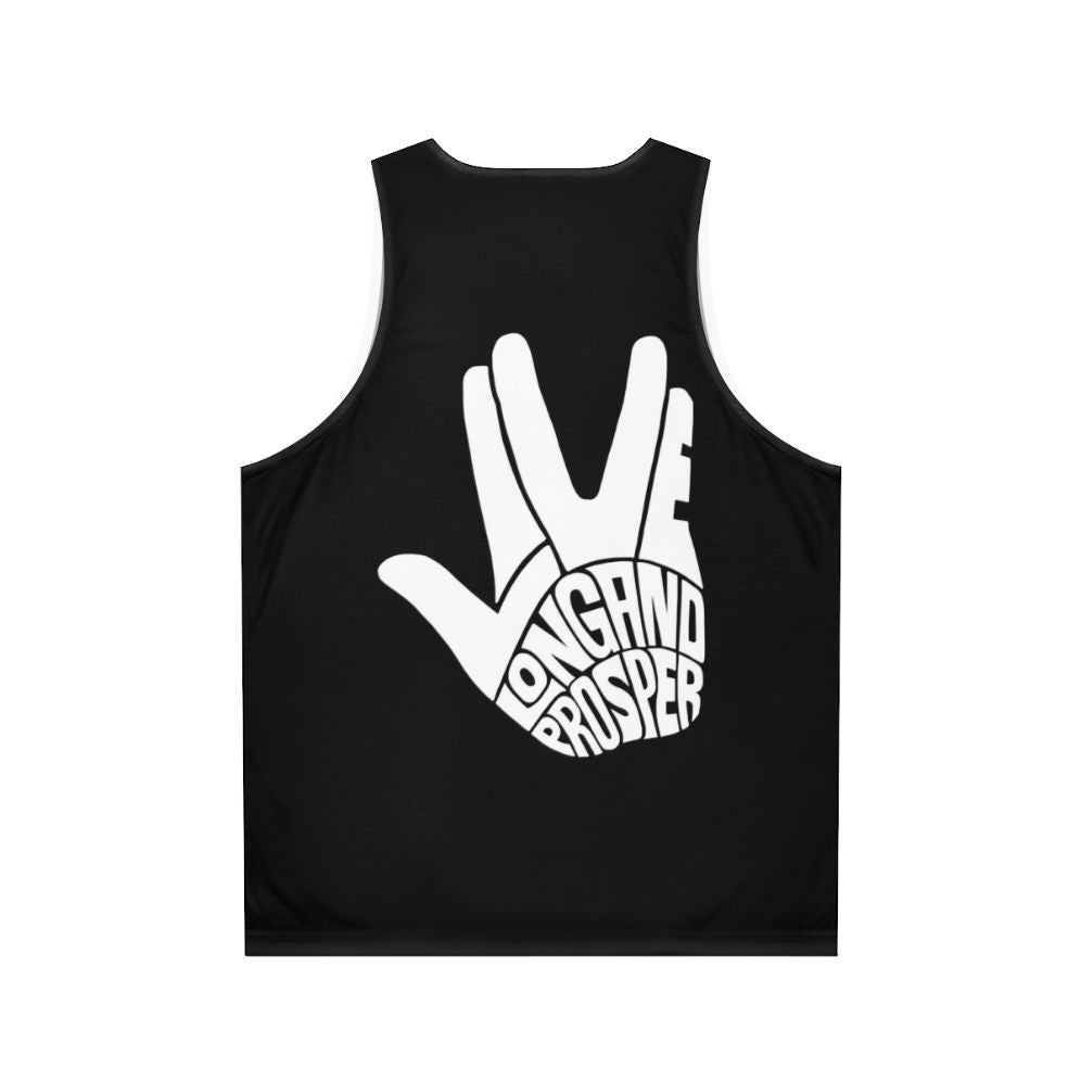 Star Trek Spock Live Long and Prosper Unisex Tank Top - Back