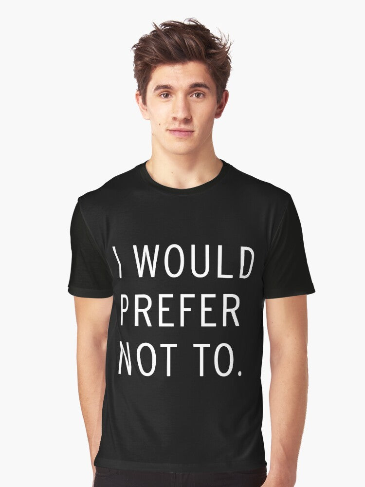 Slavoj Zizek "I Would Prefer Not To" philosophy graphic t-shirt - Men