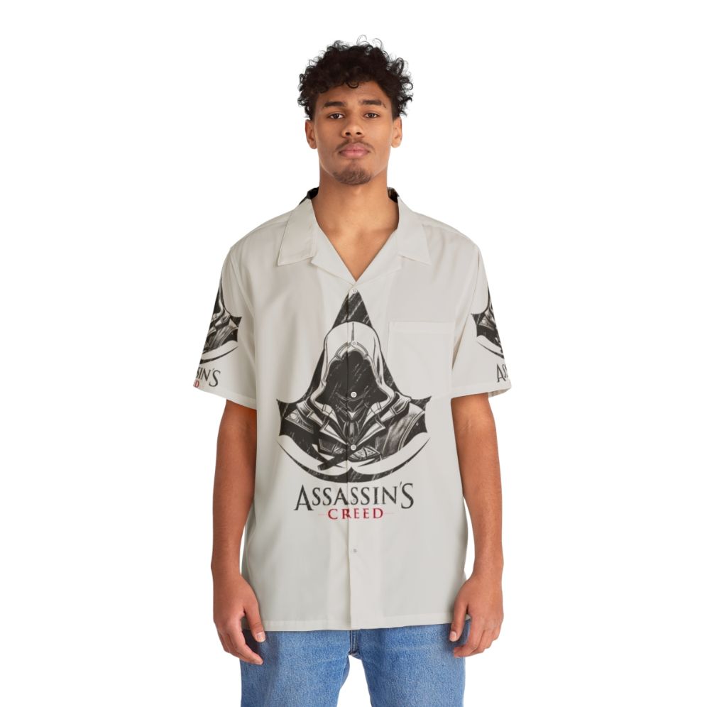 Assassin's Creed character Hawaiian shirt with logo design - Lifestyle