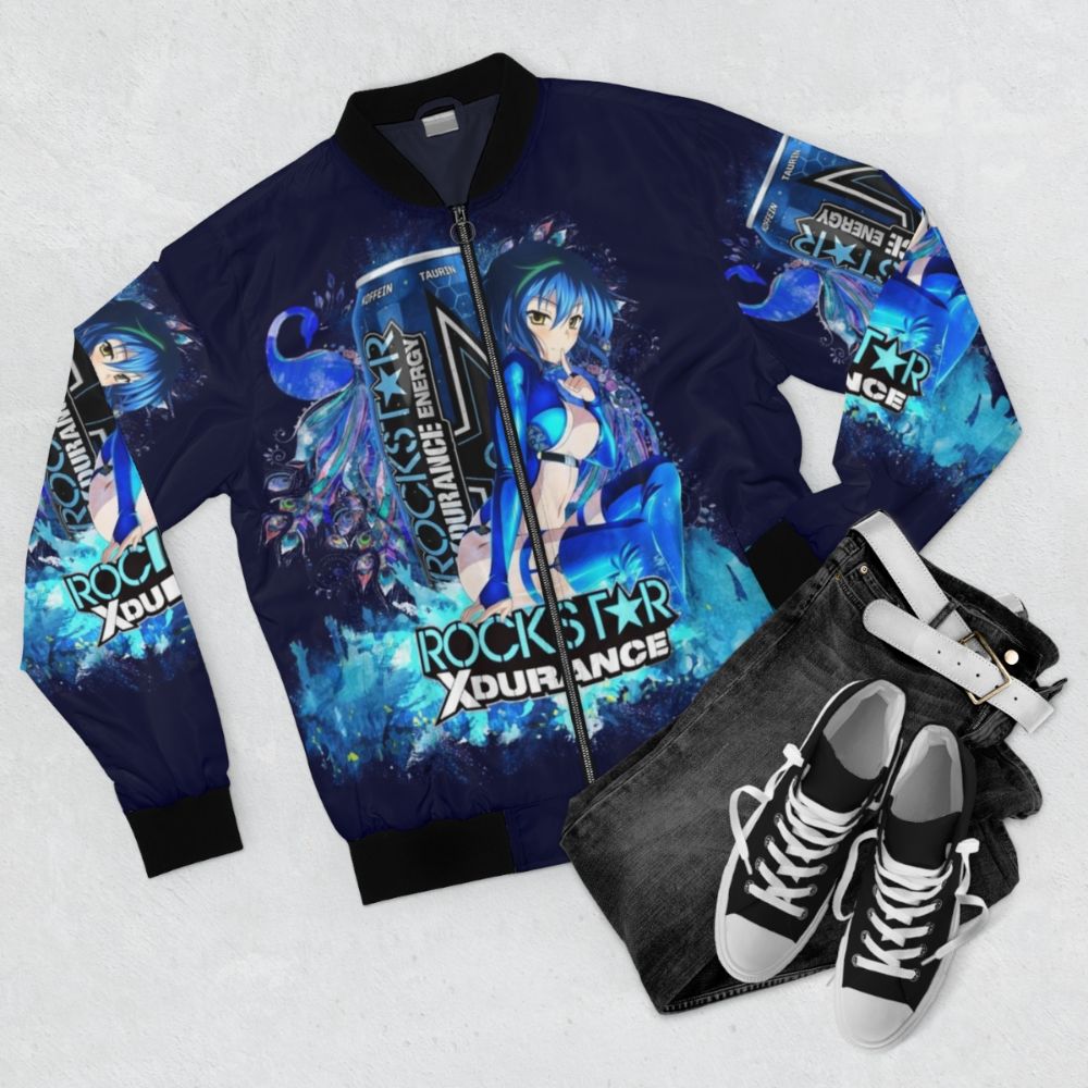 Highschool DxD Xenovia Quarta Anime Girl Bomber Jacket - Flat lay