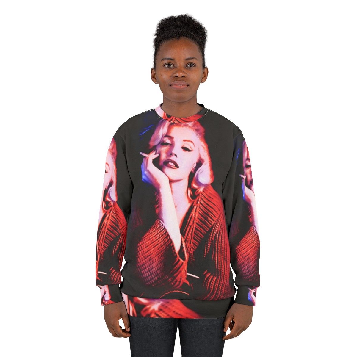 Marilyn Monroe Blue Smoke Women's Graphic Sweatshirt - women