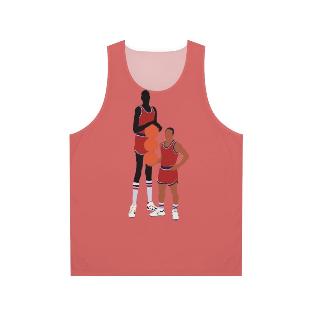 Manute Bol and Muggsy Bogues basketball art unisex tank top